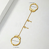 Brass Micro Pave Cubic Zirconia Double Finger Rings for Women LN2466-3-1