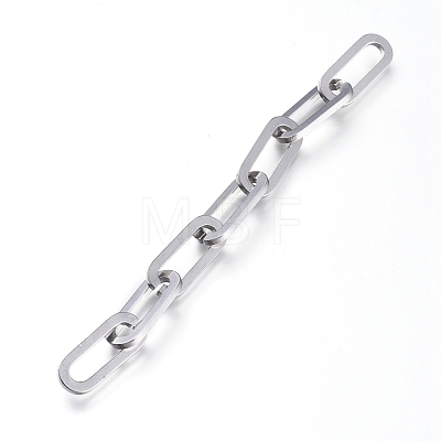 304 Stainless Steel Paperclip Chains CHS-L020-005P-1