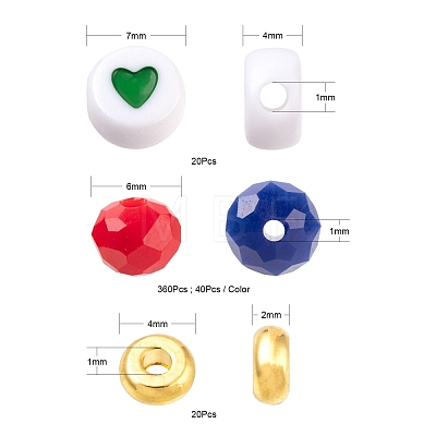 DIY Colorful Glass Beads Jewelry Making Kit DIY-FS0002-14-1