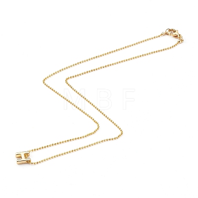 Brass Initial Pendant Necklaces NJEW-JN03330-05-1