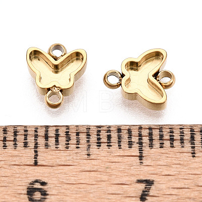 304 Stainless Steel Connector Cabochon Settings STAS-N115-28G-1
