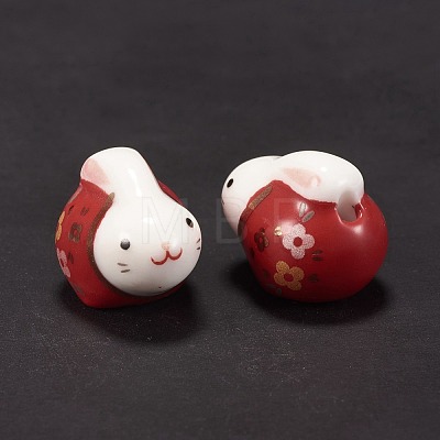 Handmade Porcelain Beads PORC-D018-02B-1