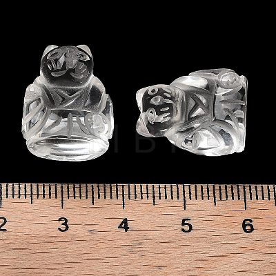 Natural Quartz Crystal Carved Half Hole Beads G-K367-02C-1