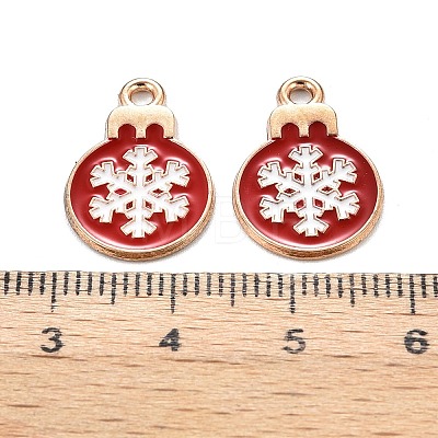 Christmas Alloy Enamel Pendants X-ENAM-D047-17G-03-1