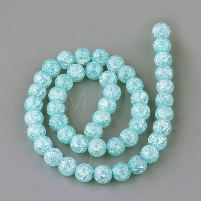 Synthetic Crackle Quartz Beads Strands GLAA-S134-8mm-11-1