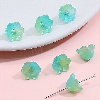 10Pcs Gradient Color Transparent Glass Imitation Jade Beads PW-WG464DA-24-1