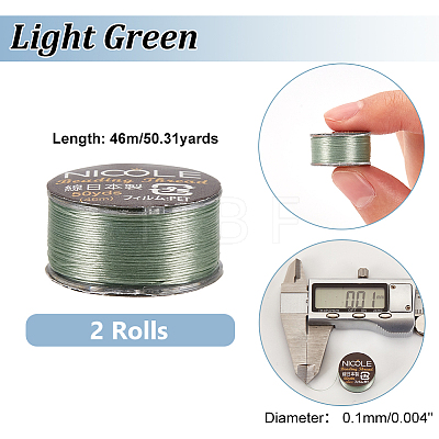 Nylon Beading Thread NWIR-WH0005-10U-1