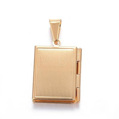 Ion Plating(IP) 316 Surgical Stainless Steel Locket Pendants STAS-N0016-06G-1