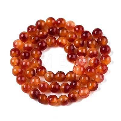 Dyed Natural White Jade Beads Strands G-T138-6mm-210-19-1