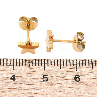 Ion Plating(IP) 304 Stainless Steel Ear Studs EJEW-P045-05G-1