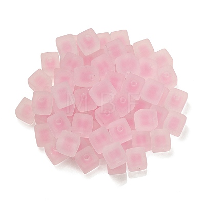 Frosted Acrylic European Beads OACR-G012-14C-1