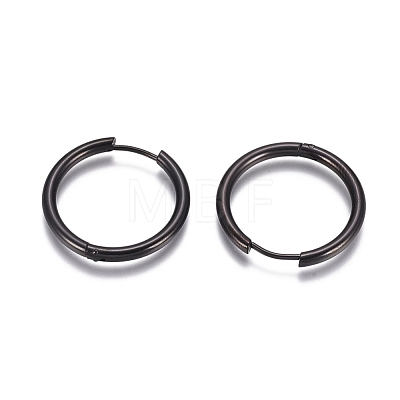 304 Stainless Steel Huggie Hoop Earrings EJEW-G272-01-20mm-B-1