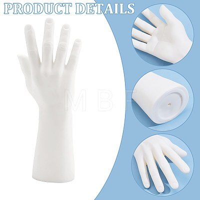 PP Plastic Mannequin Right Hand Watch Display Holder ODIS-WH0070-12B-1