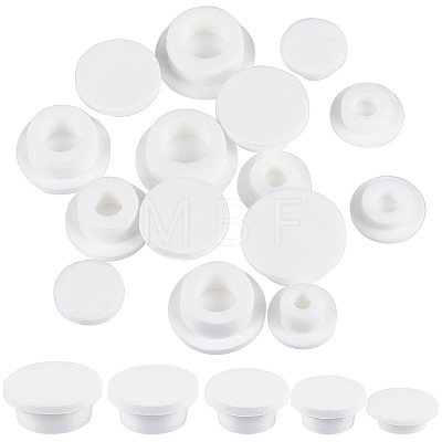 Gorgecraft 15Pcs 5 Styles Silicone Hole Plug Waterproof Plug AJEW-GF0007-94-1