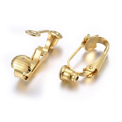 304 Stainless Steel Clip-on Earring Converters Findings STAS-O110-20G-1