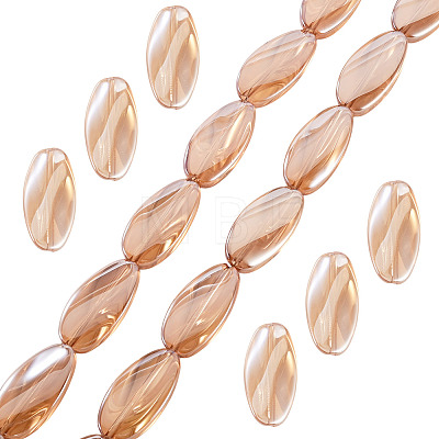 1Strand Electroplate Transparent Glass Beads Strands EGLA-TADJ0001-20D-1