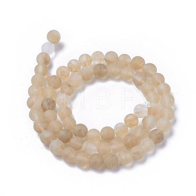 Coffee Watermelon Stone Glass Beads Strands G-D687-6mm-1