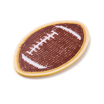 Sports Ball Theme Computerized Towel Fabric Embroidery Iron on Cloth Patches PATC-WH0007-23F-1