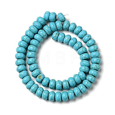 1 Strand Synthetic Turquoise Rondelle Beads Strand X-TURQ-G109-10x6mm-06-1