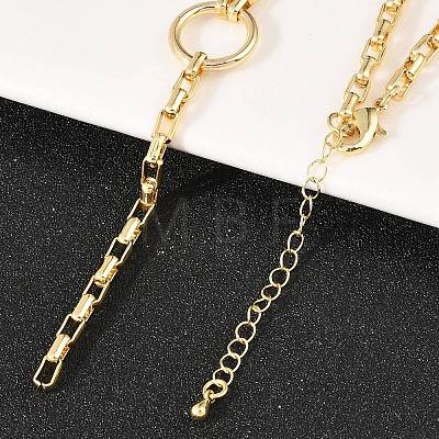 Brass Box Chain Y Lariat Necklaces NJEW-H087-05G-1