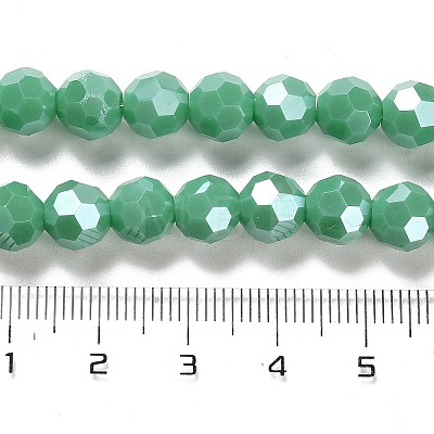 Electroplate Opaque Glass Beads Strands EGLA-A035-P8mm-A13-1