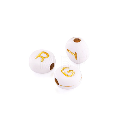Plating Metal Enlaced Acrylic Beads PACR-CW0001-01-1