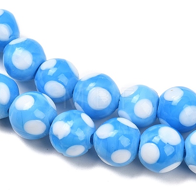 Handmade Lampwork Beads LAMP-D002-10mm-01G-1
