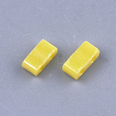 2-Hole Opaque Glass Seed Beads SEED-S023-28B-01-1