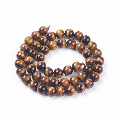 Natural Tiger Eye Beads Strands G-E528-02A-1