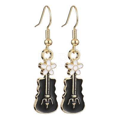 Golden Alloy Enamel Dangle Earrings for Women EJEW-JE05657-1