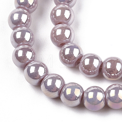 Electroplate Opaque Glass Beads Strands X-GLAA-T032-P4mm-AB07-1