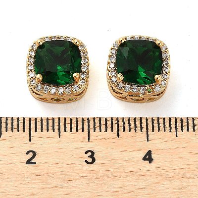 Brass Micro Pave Cubic Zirconia Beads KK-D093-05G-02-1