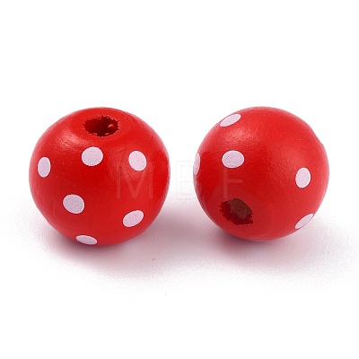 Dyed Natural Wooden Beads LS-WOOD-O005-01G-1