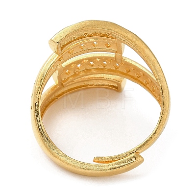 Light Gold Brass Adjustable Rings for Women RJEW-A022-01A-1