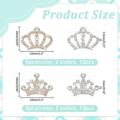 24Pcs 4 Styles Alloy Glass Cabochons FIND-ME0003-94-1