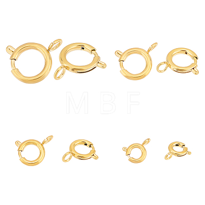 Unicraftale 8Pcs 4 Styles 201 Stainless Steel Spring Ring Clasps STAS-UN0045-10-1