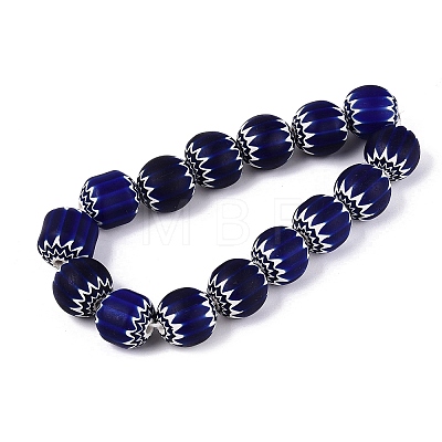 Handmade Millefiori Glass Round Beads LA-N002-12A-1