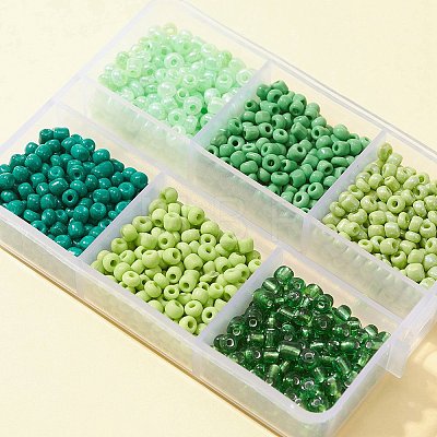 1068Pcs 6 Style Baking Paint Opaque Colours Glass Seed Beads SEED-FS0001-03-1