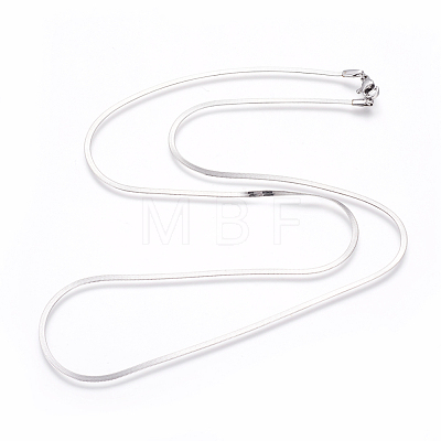 304 Stainless Steel Herringbone Chain Necklaces NJEW-L160-006P-1