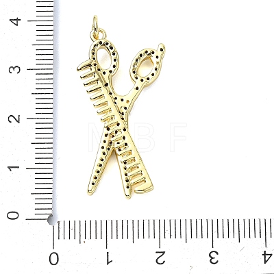 Brass Micro Pave Cubic Zirconia Pendants LS-KK-H270-04G-1