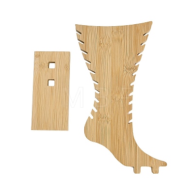 Leg Shaped Wood Anklet Display Stands LS-WD-CBA482F-01A-1