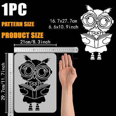 Plastic Drawing Painting Stencils Templates DIY-WH0396-708-1
