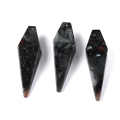 Natural African Bloodstone Pendants G-N362-22A-1