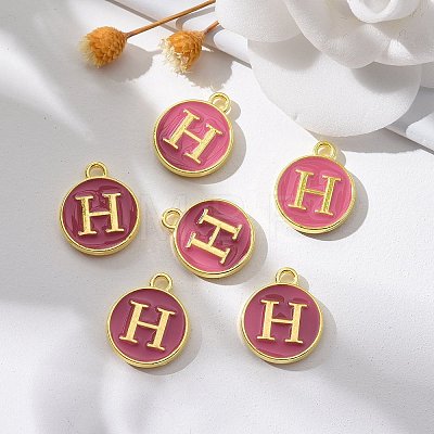 Golden Plated Alloy Enamel Charms LS-ENAM-S118-08H-1