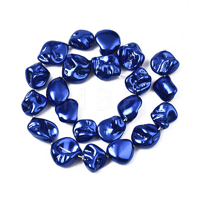Electroplated Natural Freshwater Shell Beads SHEL-N026-195A-1