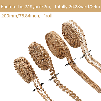 Globleland 12 Rolls 12 Styles Hemp Rope OCOR-GL0001-02-1