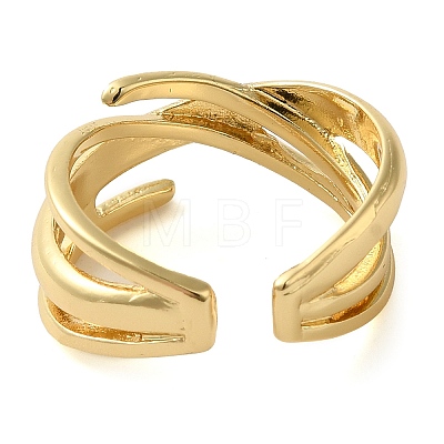 Brass Open Cuff Rings for Women RJEW-Z070-07G-02-1