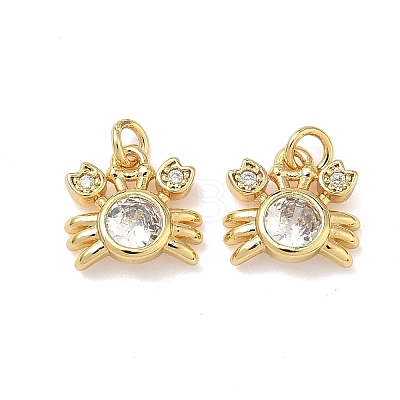 Brass Micro Pave Cubic Zirconia Pendants KK-A291-11C-G-1