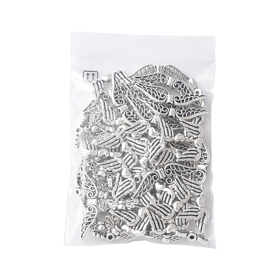 75Pcs 3 Styles Tibetan Style Alloy Fairy Wing Beads TIBEB-FS0001-15-1