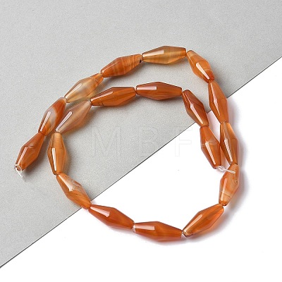 Dyed & Heated Natural Carnelian Beads Strands G-Q019-A01-1